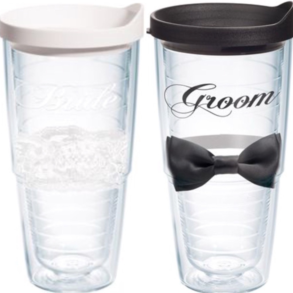 NEW Bride & Groom 24 oz Tervis Tumblers Wedding